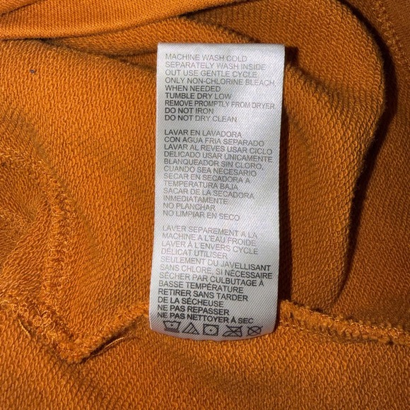 Umbro Womens Burnt Orange Cropped Sweatshirt Raglan Graphic Pullover Large - Picture 8 of 9